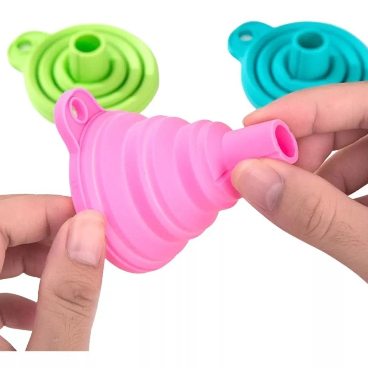 GENERICO - Pack de 3 Embudos Plegables De Silicona