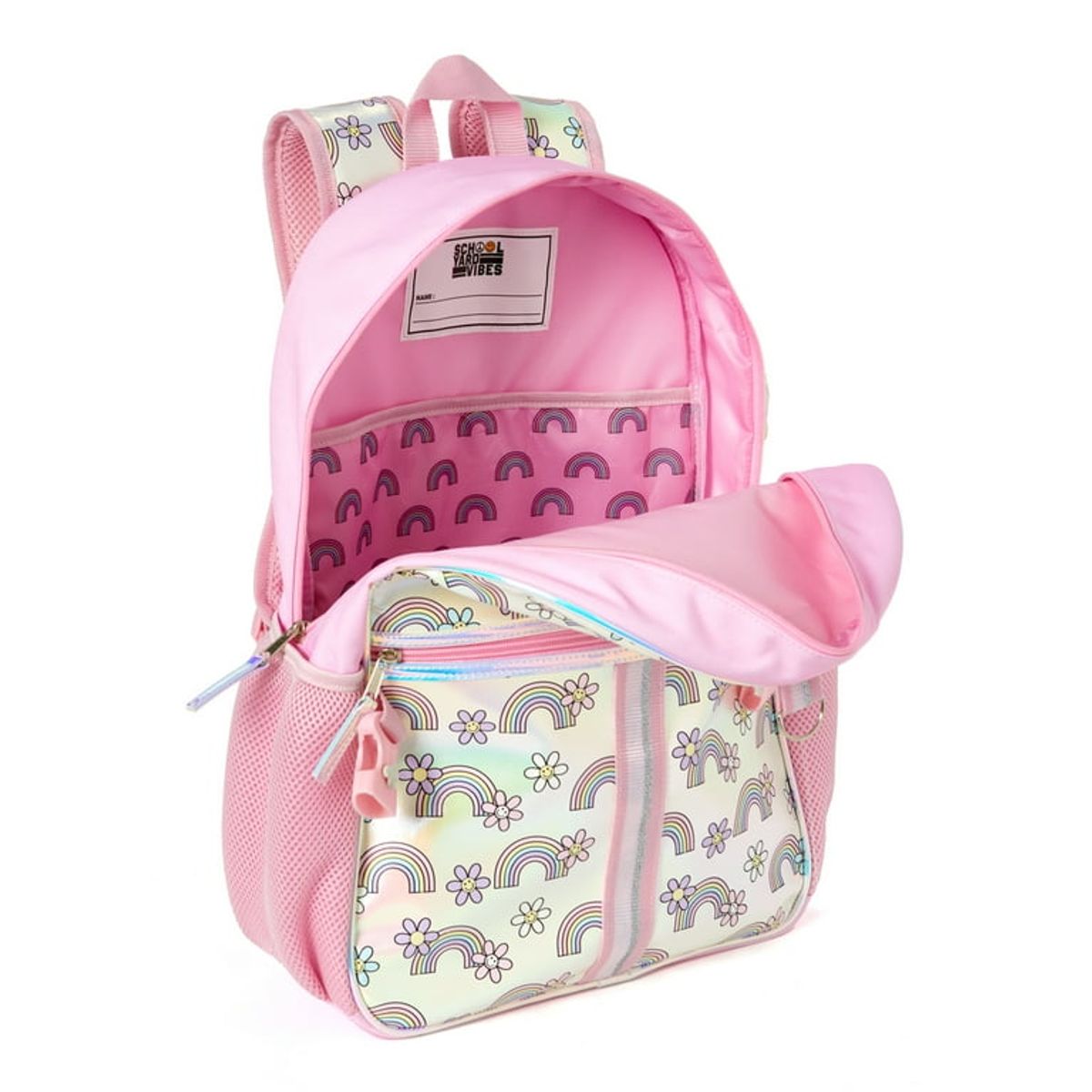 GENERICO - Set escolar 3 piezas mochila lonchera y auriculares -cara feliz