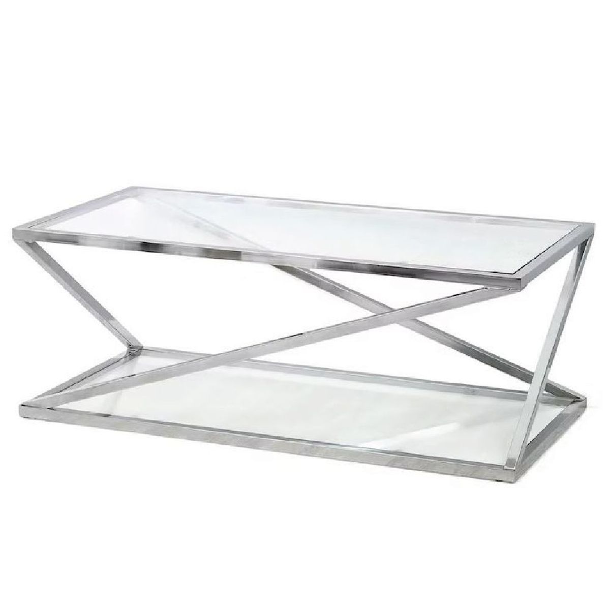 ALTO HOGAR - Mesa de Centro Vania Acero Inoxidable Alto Hogar