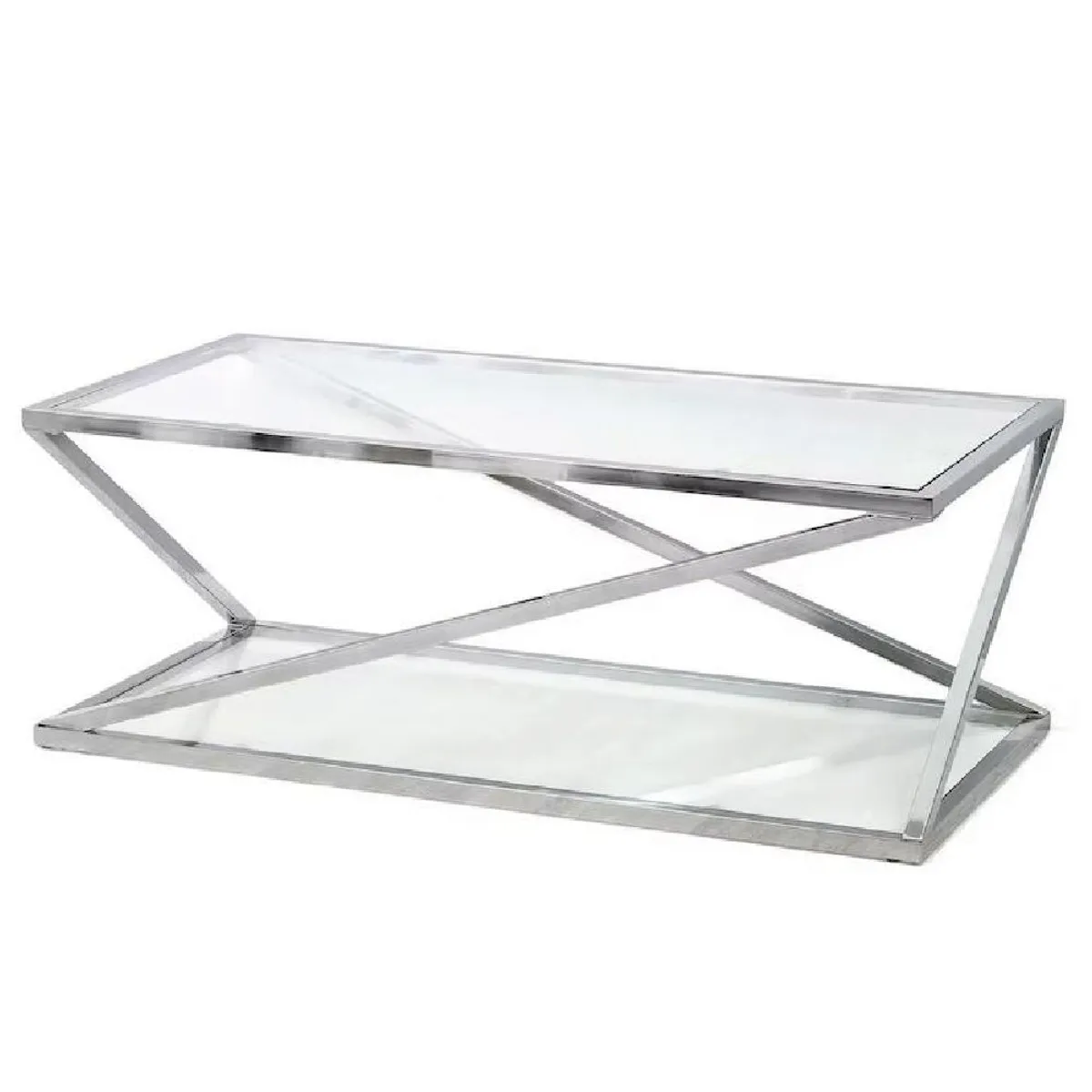 ALTO HOGAR - Mesa de Centro Vania Acero Inoxidable Alto Hogar