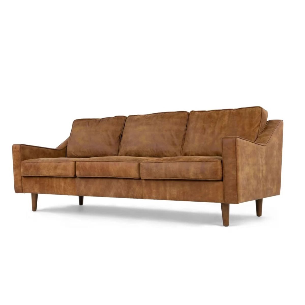 GENERICO - Sofá de 3 Cuerpos Dallas – Cuero Canela