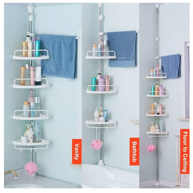 GENERICO - Organizador esquinero de Baño Blanco