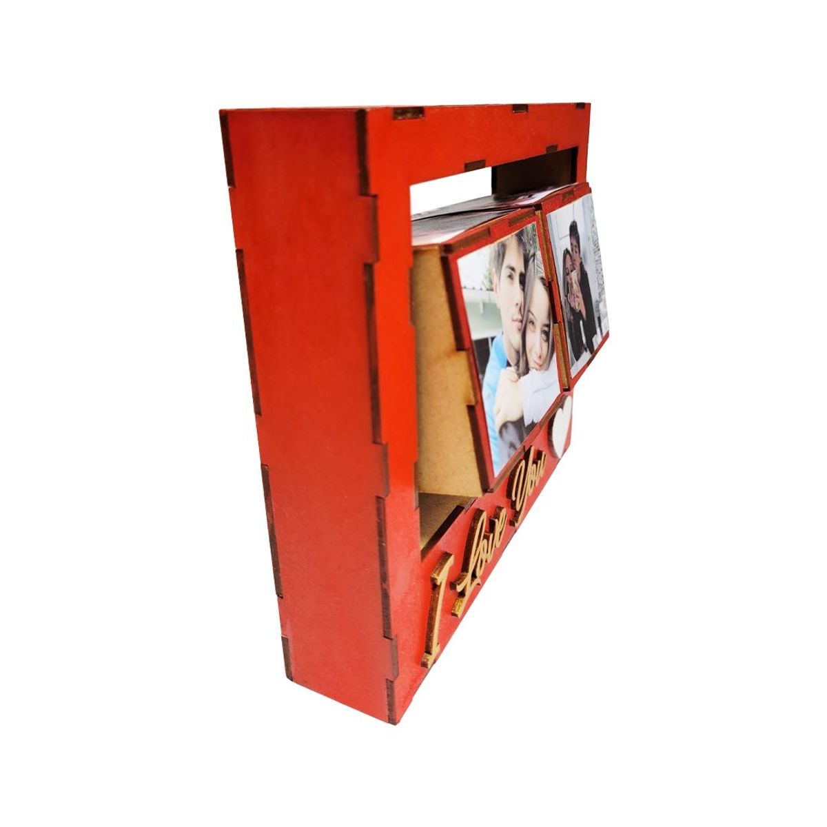 GENERICO - Cubo Doble Porta-Fotos - Rojo