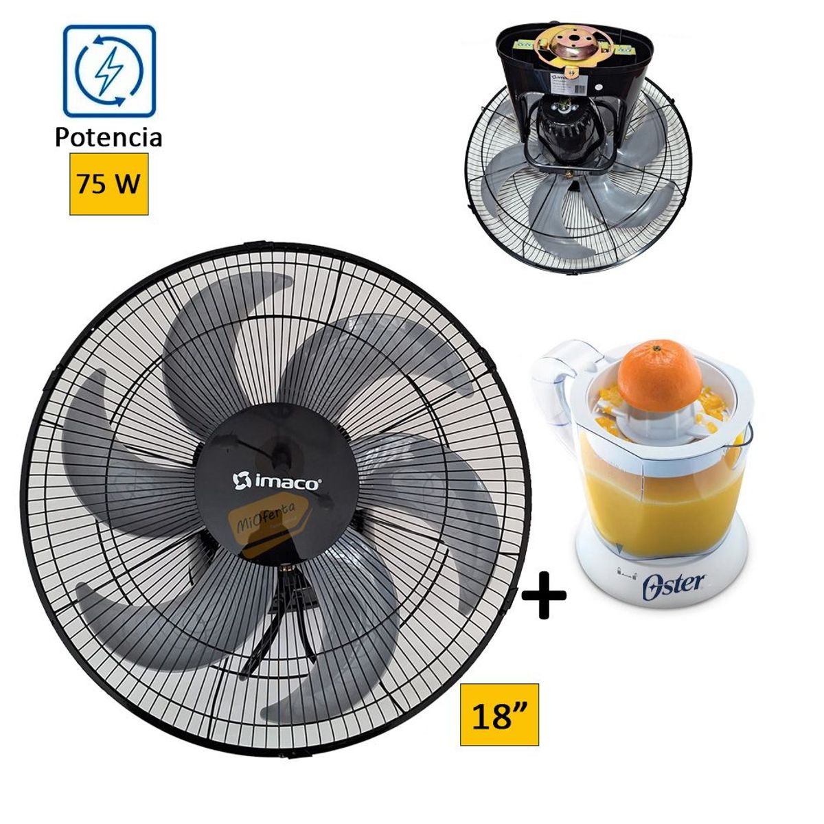 IMACO - Ventilador de Techo Orbital Imaco OCF7919  Exprimidor FPSTJU407 Oster