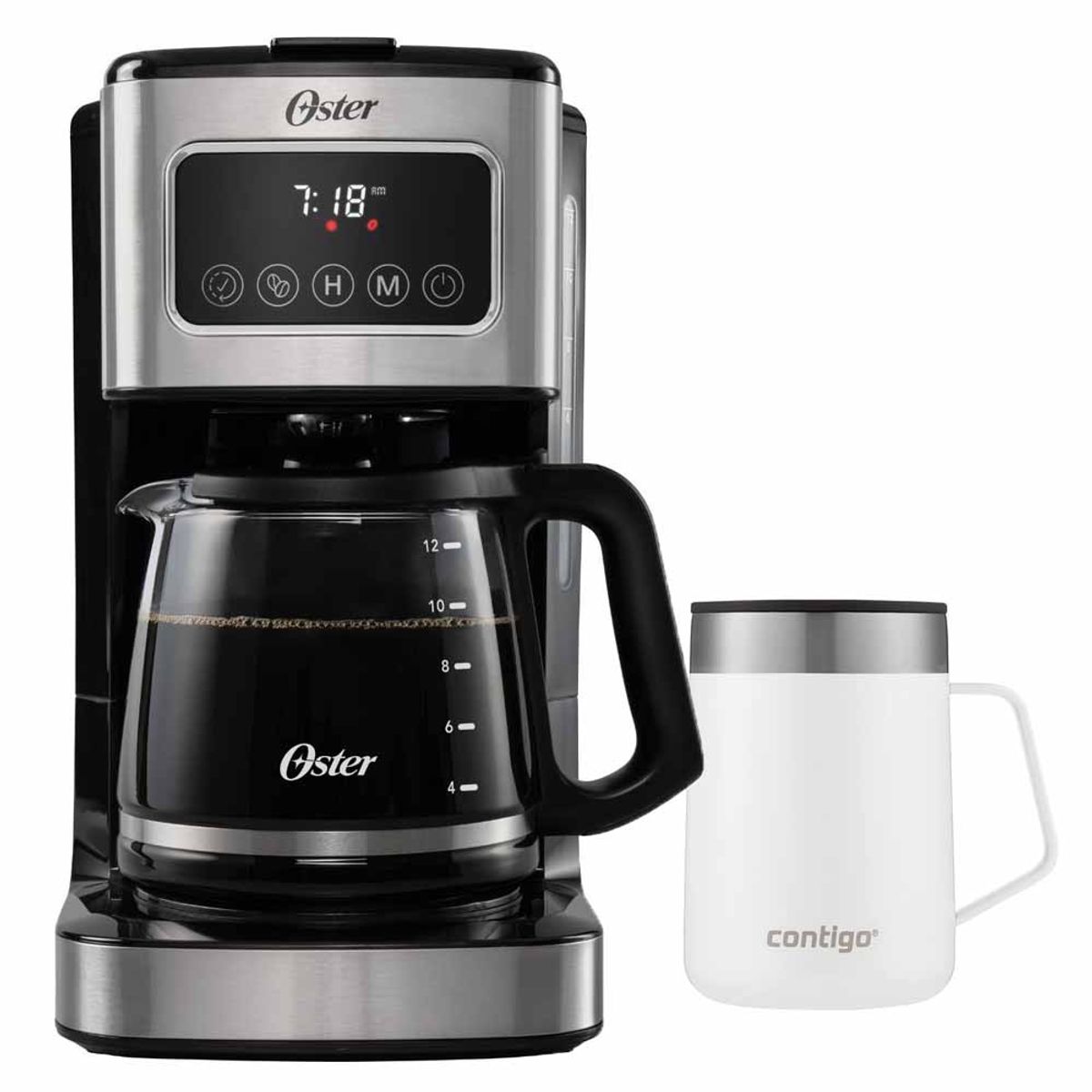 OSTER - Cafetera  Automática con pantalla tactil Bvstdc4403 + Taza Térmico