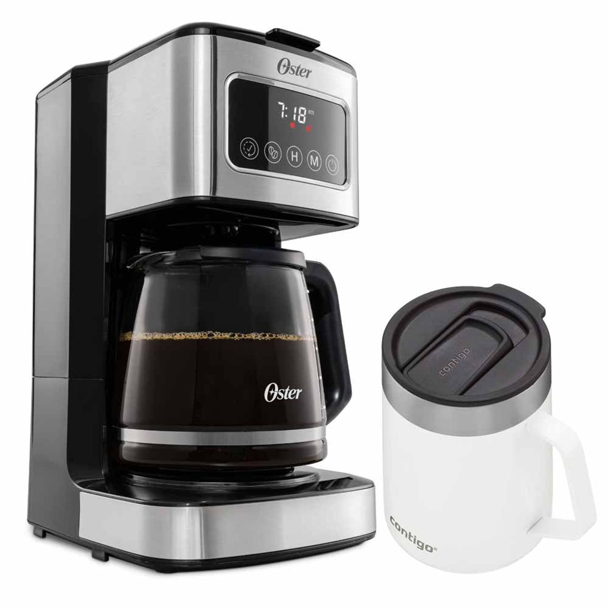 OSTER - Cafetera  Automática con pantalla tactil Bvstdc4403 + Taza Térmico