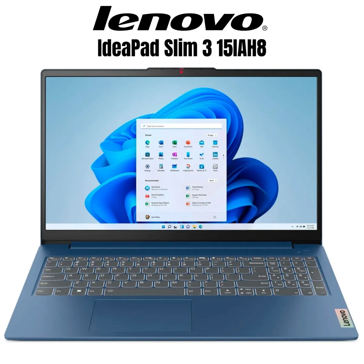 LENOVO - Laptop Lenovo Ideapad SLIM 3 15IAH8 15.6" FHD, Core i5-12450H, Ram 16GB, Ssd 512GB, Win 11 Pro
