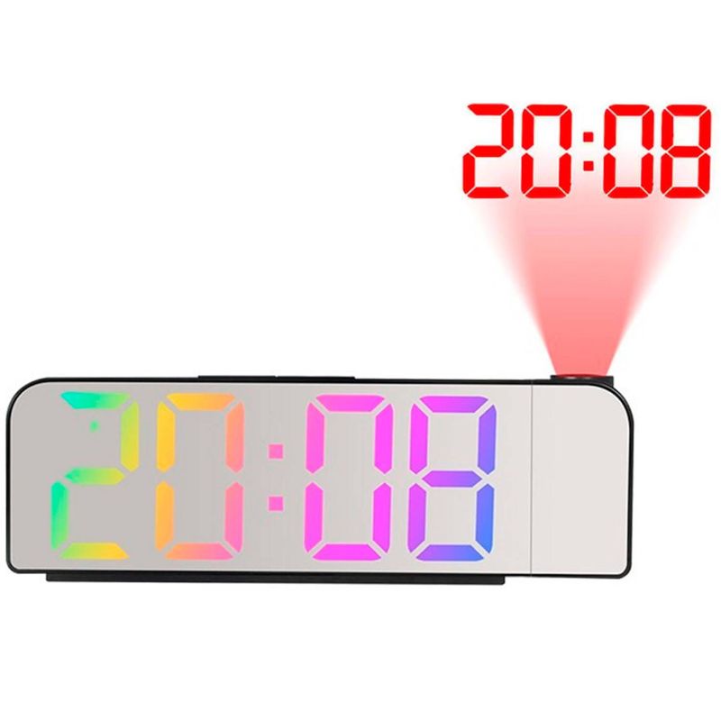 GENERICO - Reloj Proyector Multicolor Digital Led Arcoiris