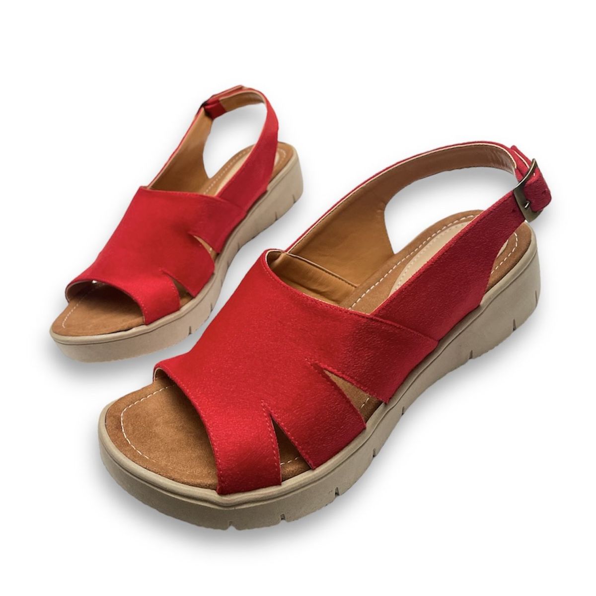 GENERICO - Sandalias Mujer Misshus Lara rojo