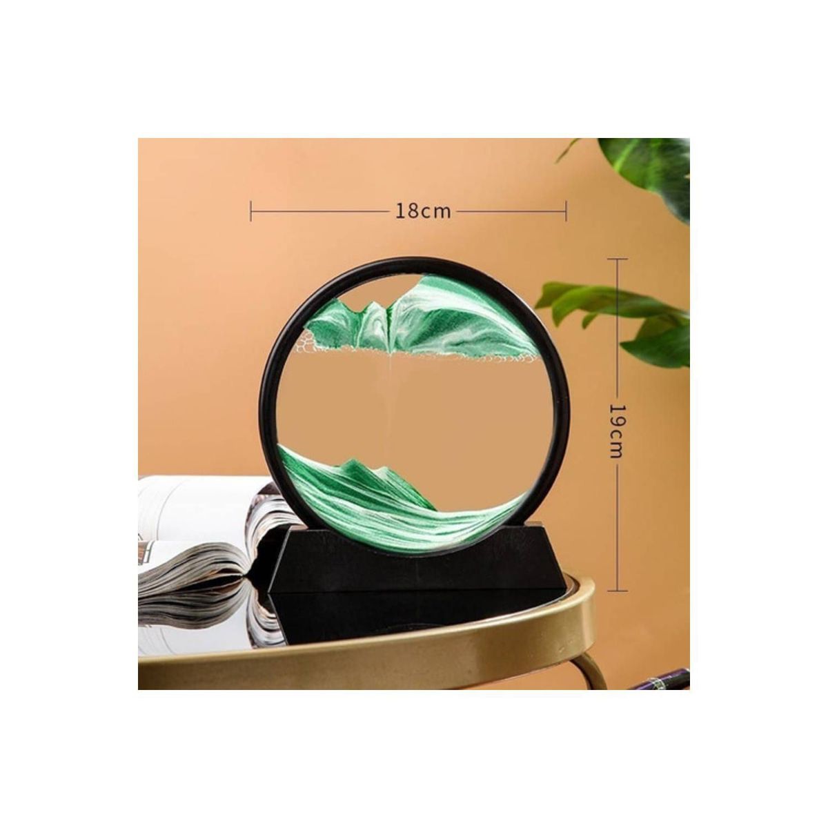 GENERICO - ADORNO DECORATIVO TIPO RELOJ DE ARENA 3D