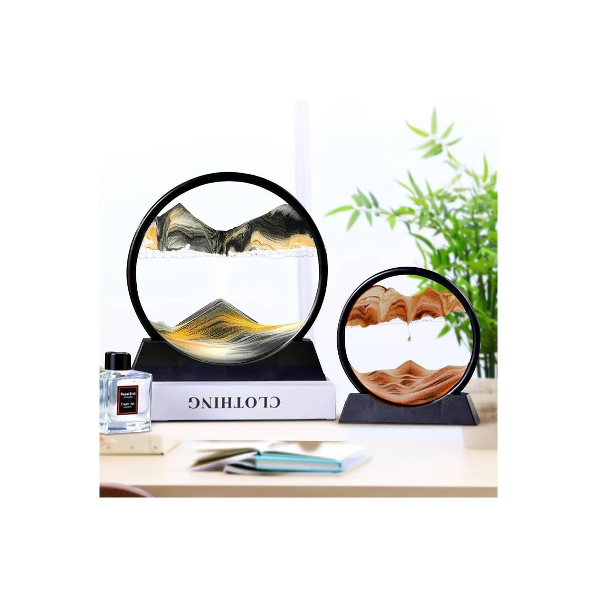 GENERICO - ADORNO DECORATIVO TIPO RELOJ DE ARENA 3D