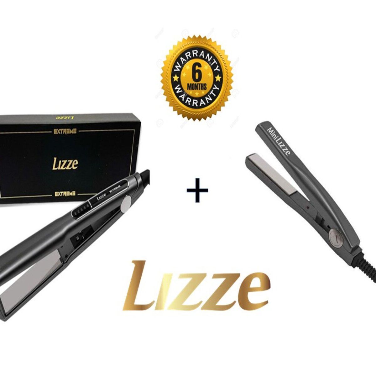 LIZZE - Lizze Plancha de Cabello Profesional Extreme 480°F  Mini Plancha Profesional Extreme 392°F