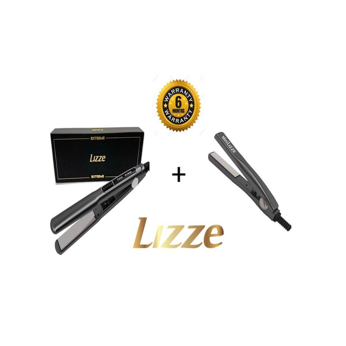 LIZZE - Lizze Plancha de Cabello Profesional Extreme 480°F  Mini Plancha Profesional Extreme 392°F