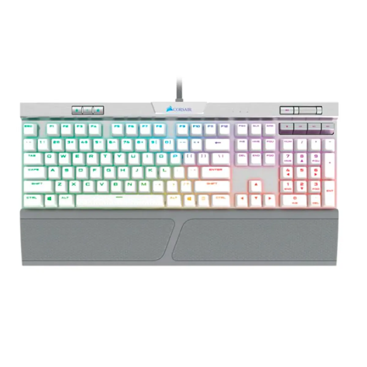 CORSAIR - Teclado Mecánico Gaming Corsair K70 RGB MK2 SE Blanco CHERRY MX Speed