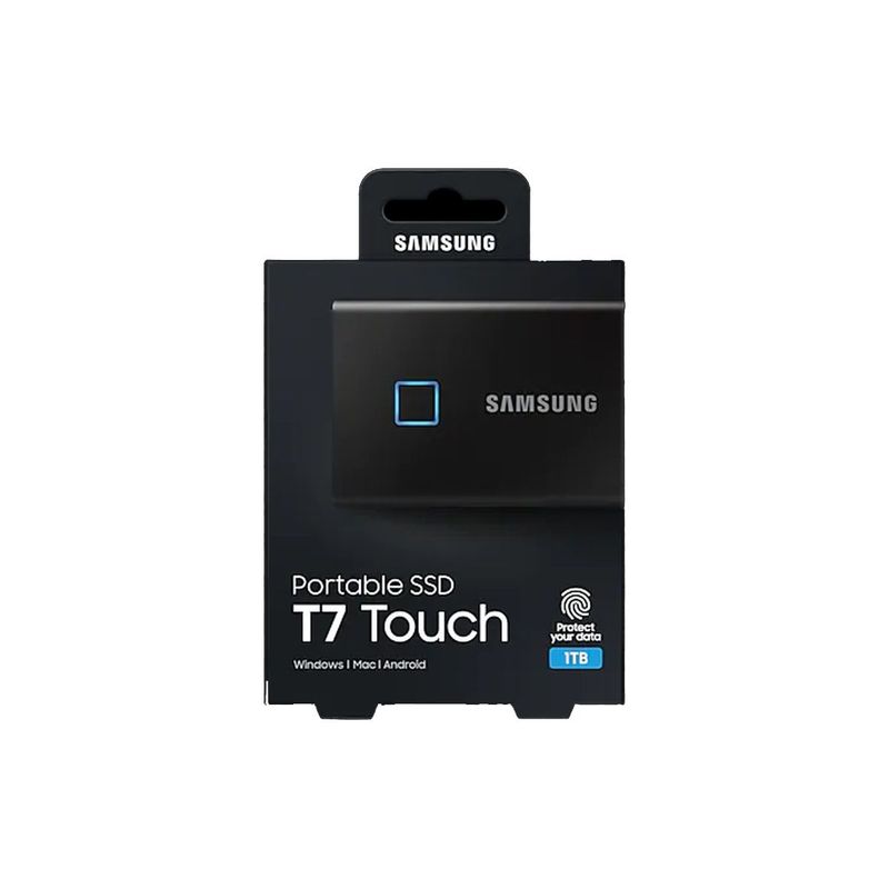 SAMSUNG - Disco SSD externo SAMSUNG T7 Touch 1TB USB C 3.2 Lector huella
