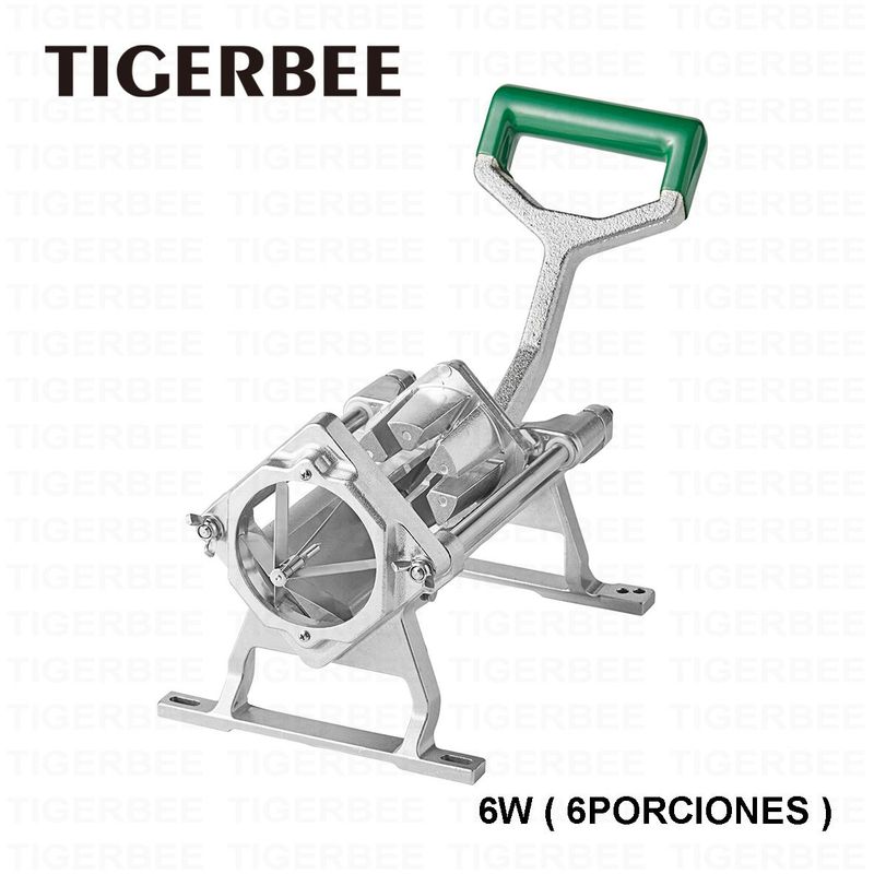 TIGERBEE - CORTADOR DE PAPAS SUPER PESADO DE 6 PORCIONES