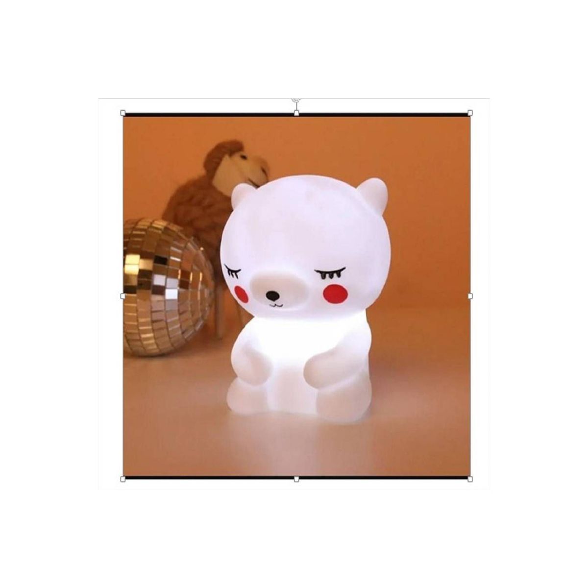 GENERICO - Mini Lampara Nocturna Luz Led Infantil Osito Blanco