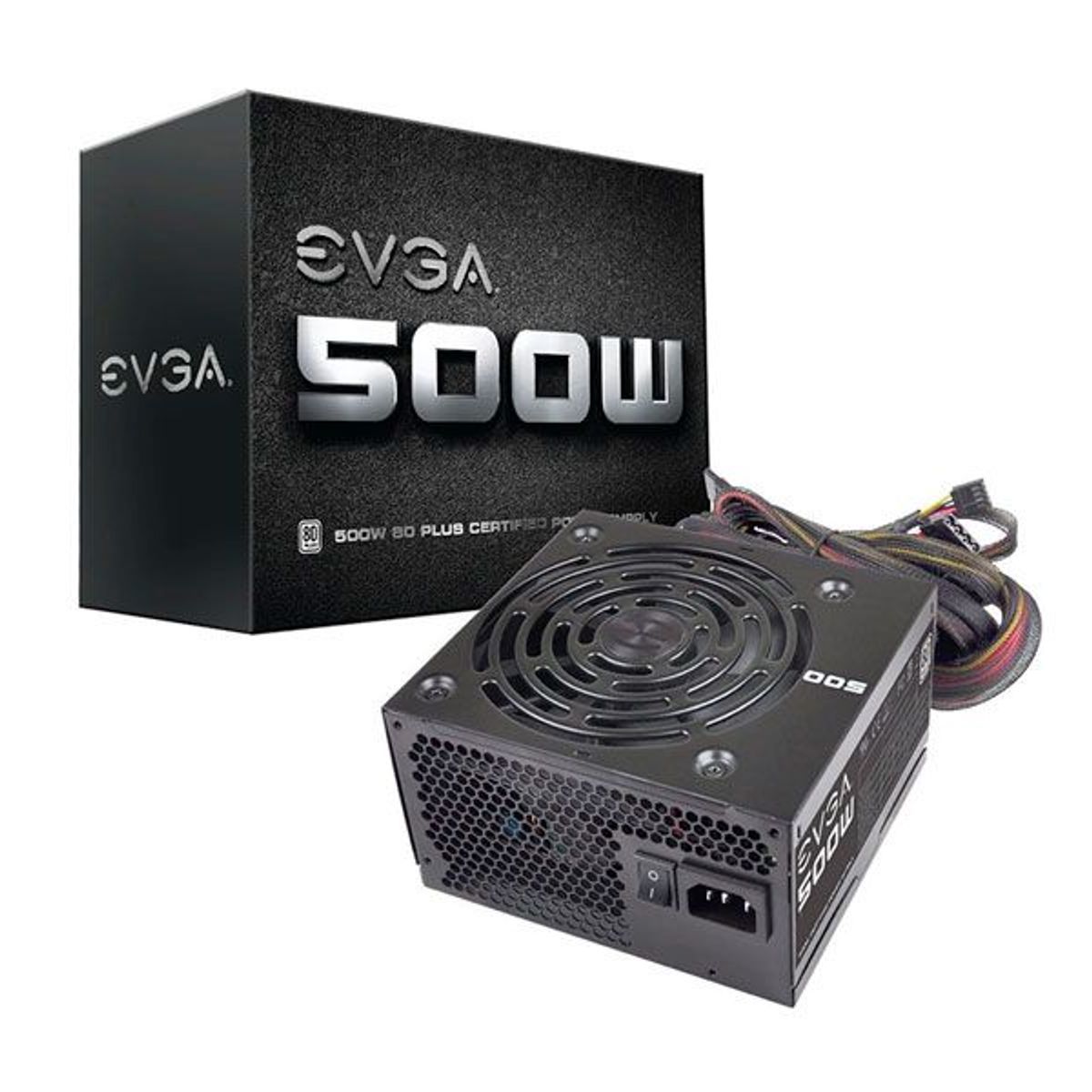 EVGA - FUENTE DE PODER EVGA 500W ATX 80 PLUS WHITE P/N: 100-W1-0500-KR