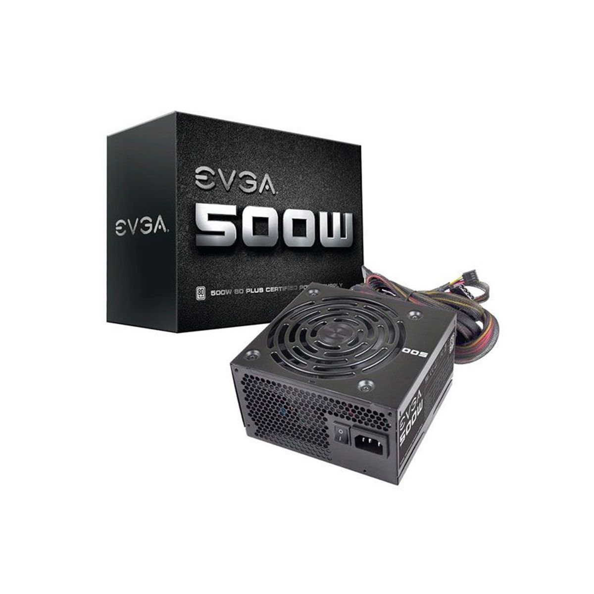 EVGA - FUENTE DE PODER EVGA 500W ATX 80 PLUS WHITE P/N: 100-W1-0500-KR