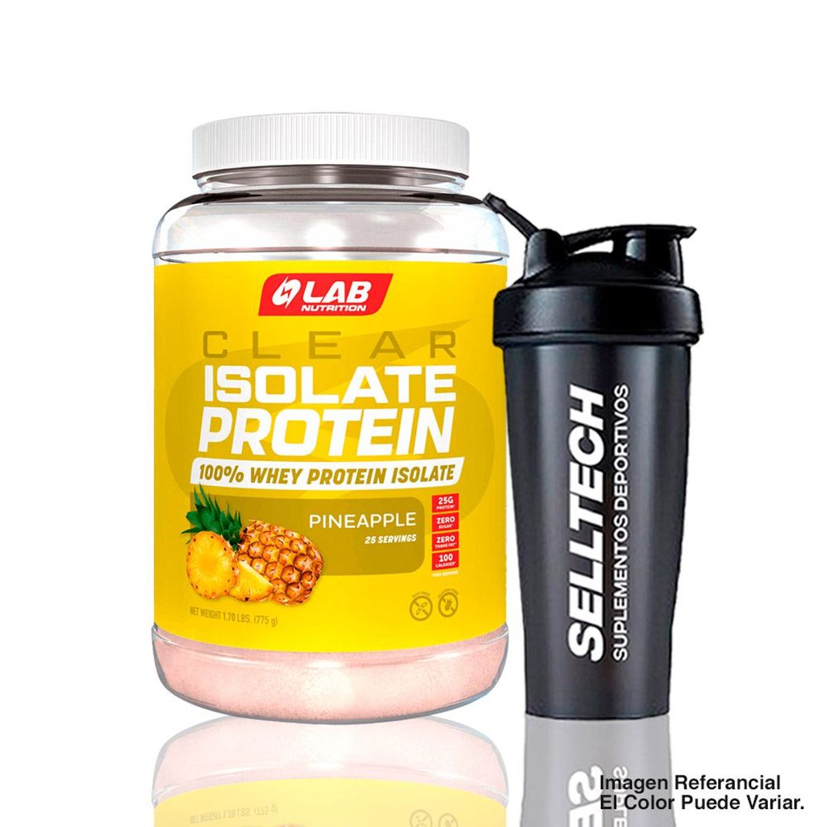 LAB NUTRITION USA - Proteína Lab Nutrition Clear Isolate Protein 100% Whey Pineapple 17lb