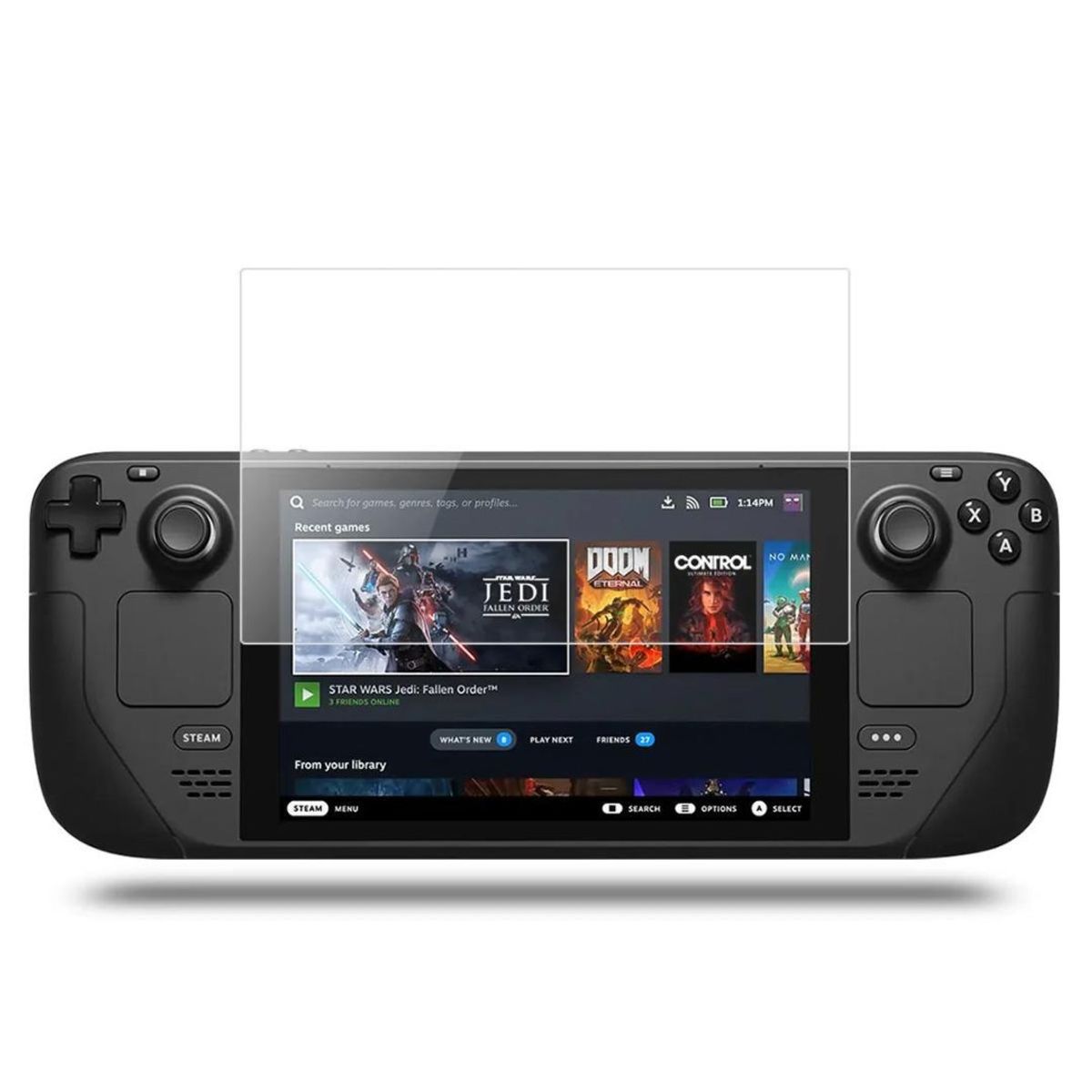 GENERICO - Protector Pantalla Mica de vidrio Templado para Consola Steam Deck x 2