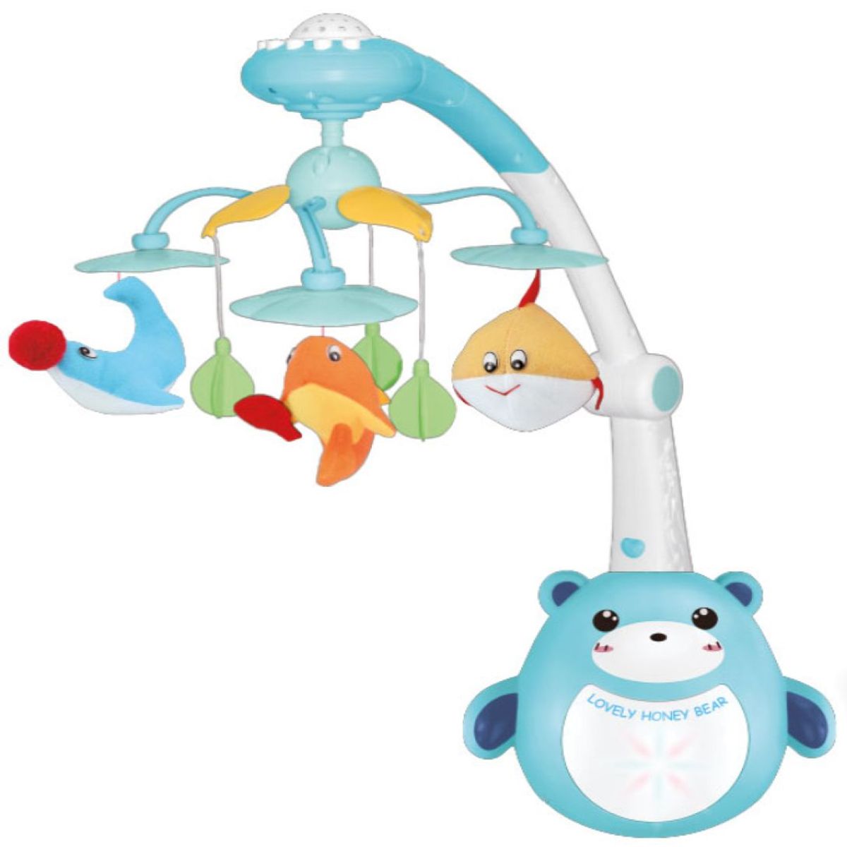 GENERICO - Móvil con Control Remoto Color Azul de Peces