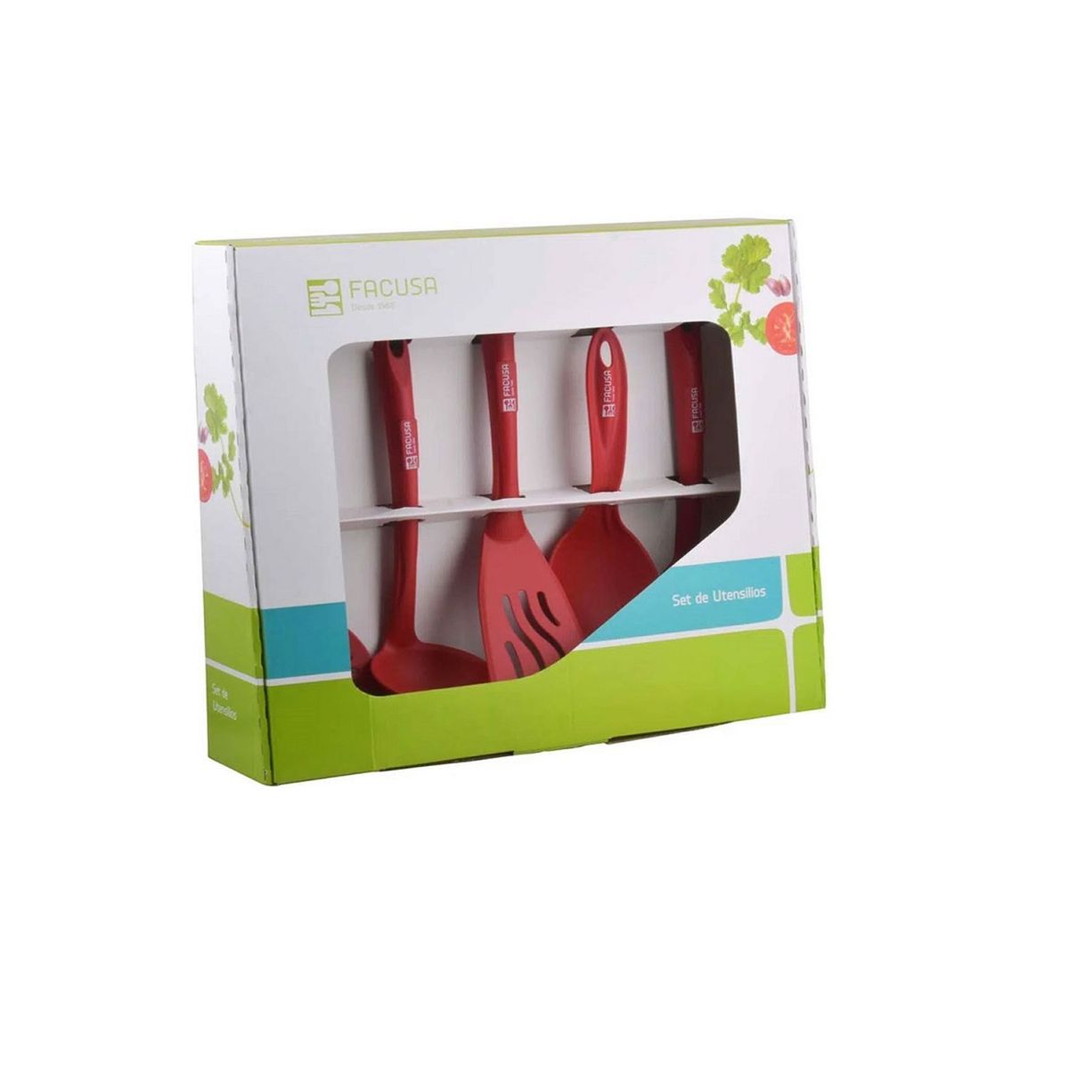 FACUSA - Set de Utensilios Facusa Nylon x5 Piezas -Rojo