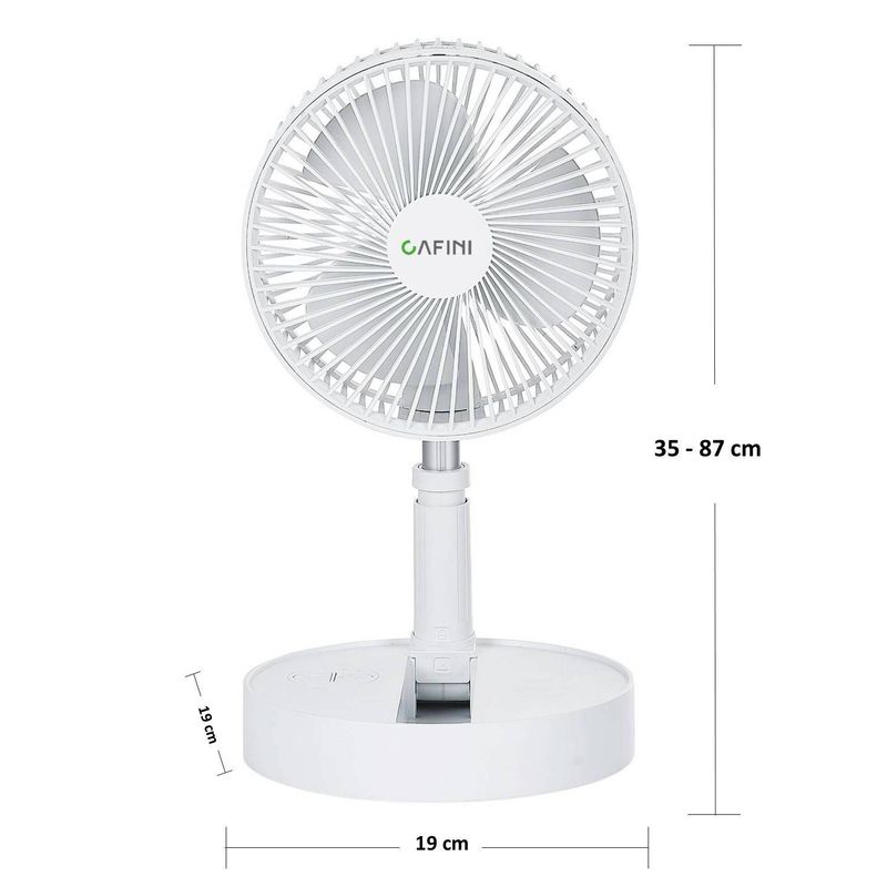 GENERICO - Ventilador Cafini 4 Velocidades Recargable / Batería 8000 mAh / USB
