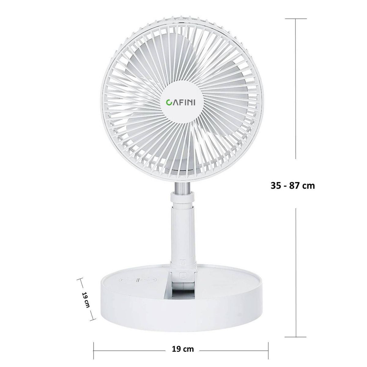 GENERICO - Ventilador Cafini 4 Velocidades Recargable / Batería 8000 mAh / USB