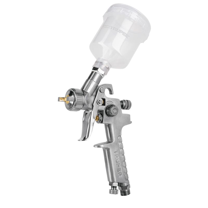 TRUPER - Pistola p/retoque gravedad HVLP vaso plástico, 1 mm