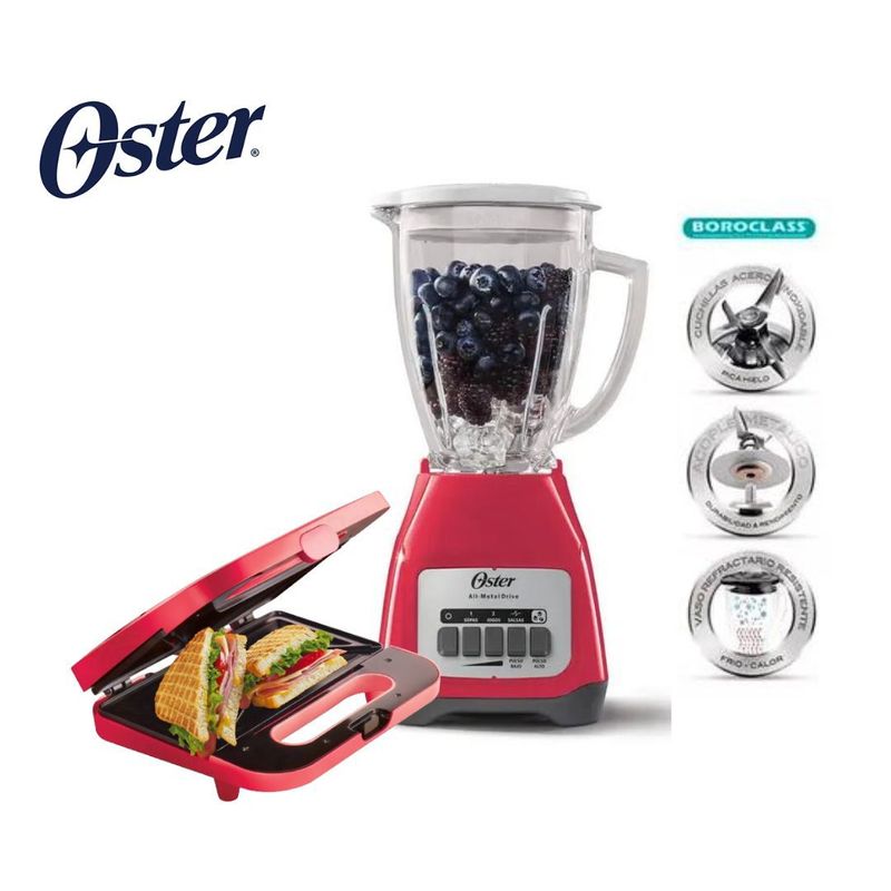 OSTER - COMBO OSTER Licuadora 2 Vel MPB + Sandwichera 2885M