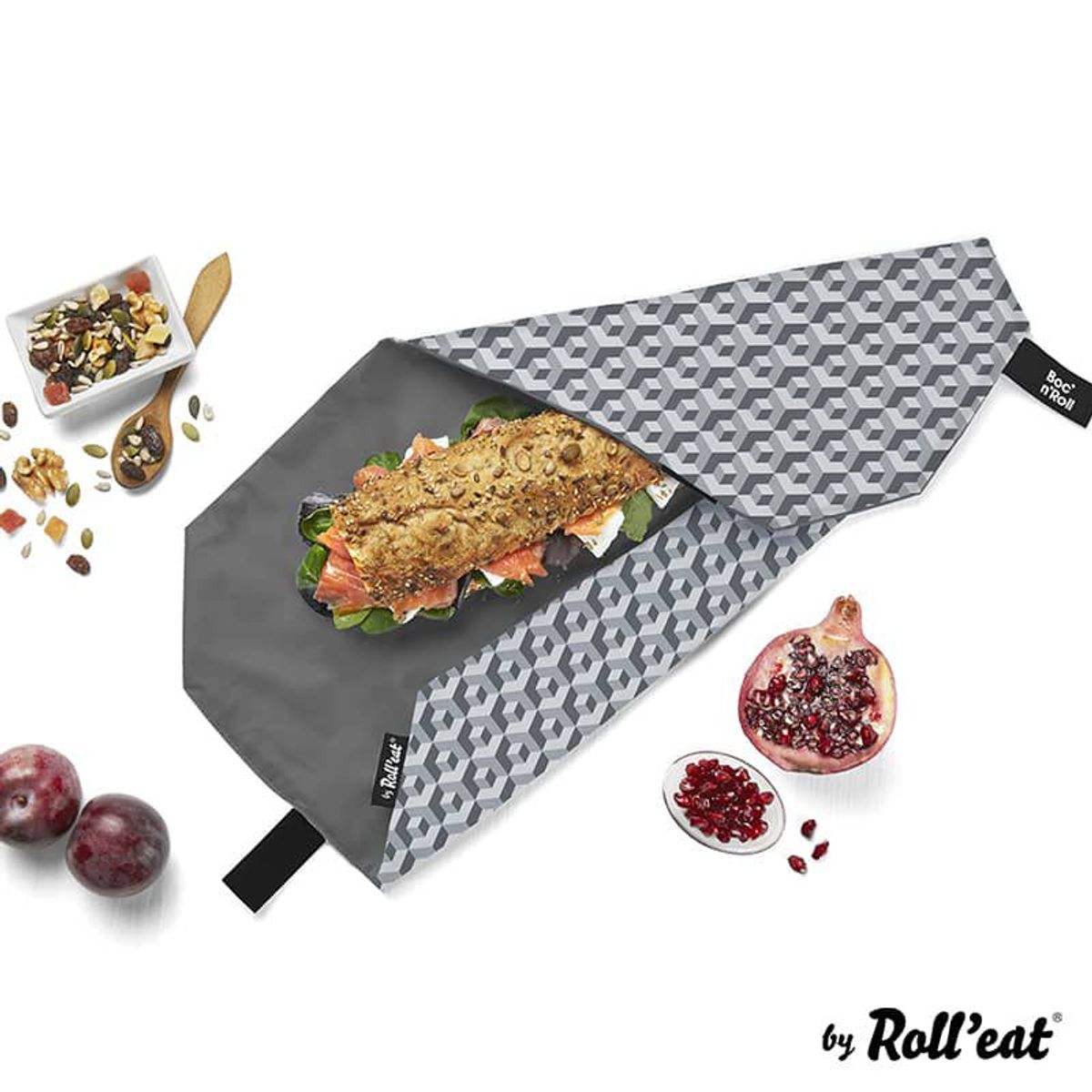 ROLLEAT - PORTA SANDWICHES ROLLEAT BOC'N'ROLL TILES NEGRO