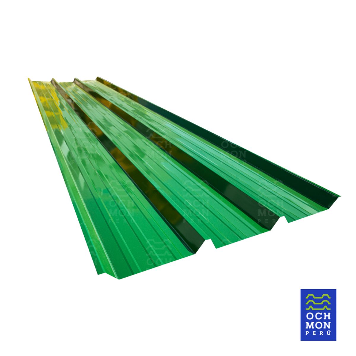 OCHMON PERU - Techos Metalicos Aluzinc TR4 verde 030mm de 105cm x 450cm de largo