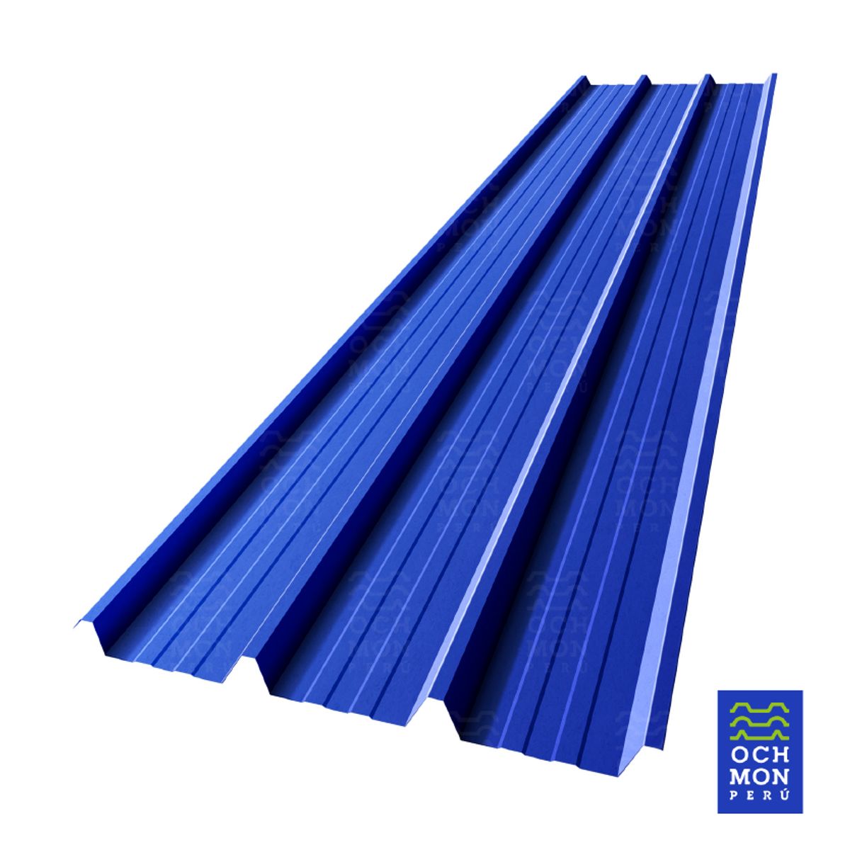 OCHMON PERU - Techos Metalicos Aluzinc TR4 azul 035mm de 105cm x 500cm de largo