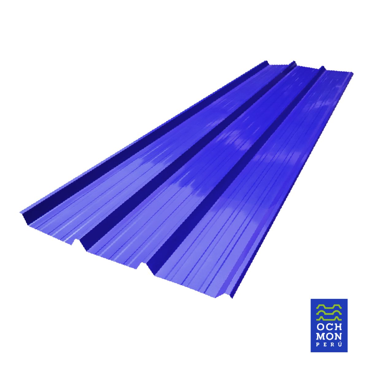OCHMON PERU - Techos Metalicos Aluzinc TR4 azul 035mm de 105cm x 500cm de largo