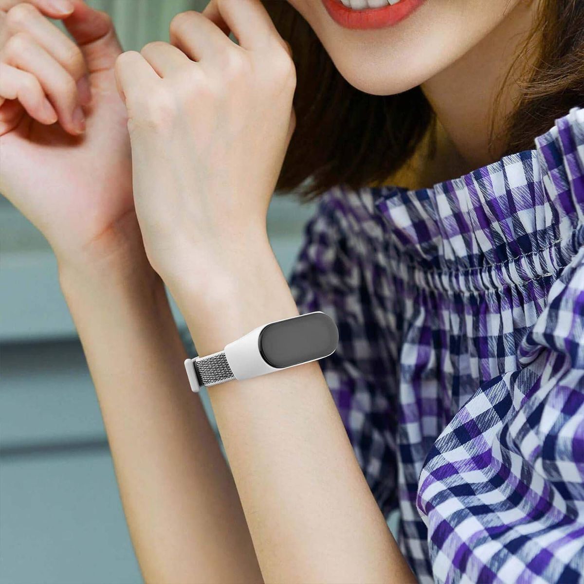 GENERICO - Correa Nylon Xiaomi Smart Band 7 -  Blanco