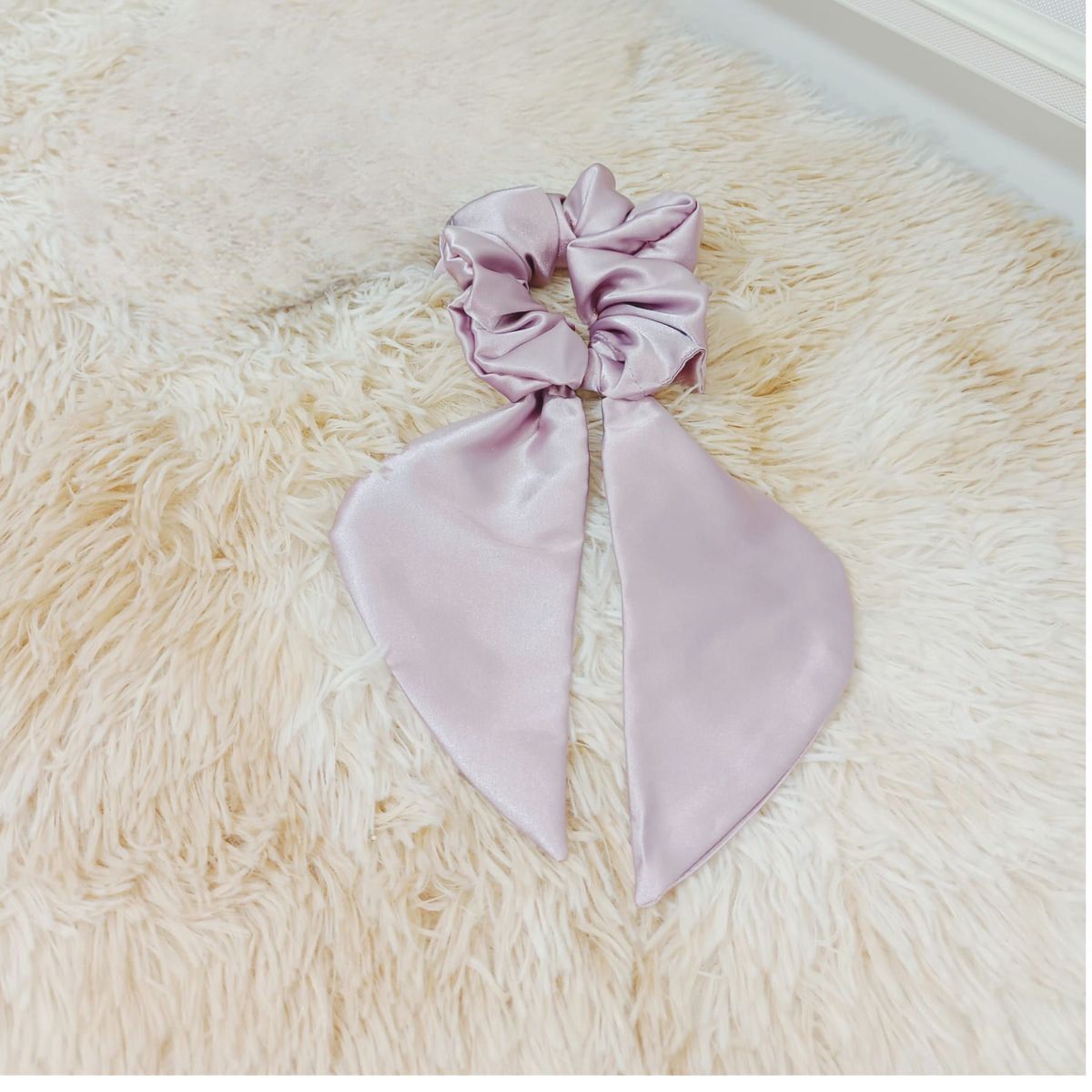 GENERICO - Scrunchie lazo de Satín - No daña el cabello - Lavanda