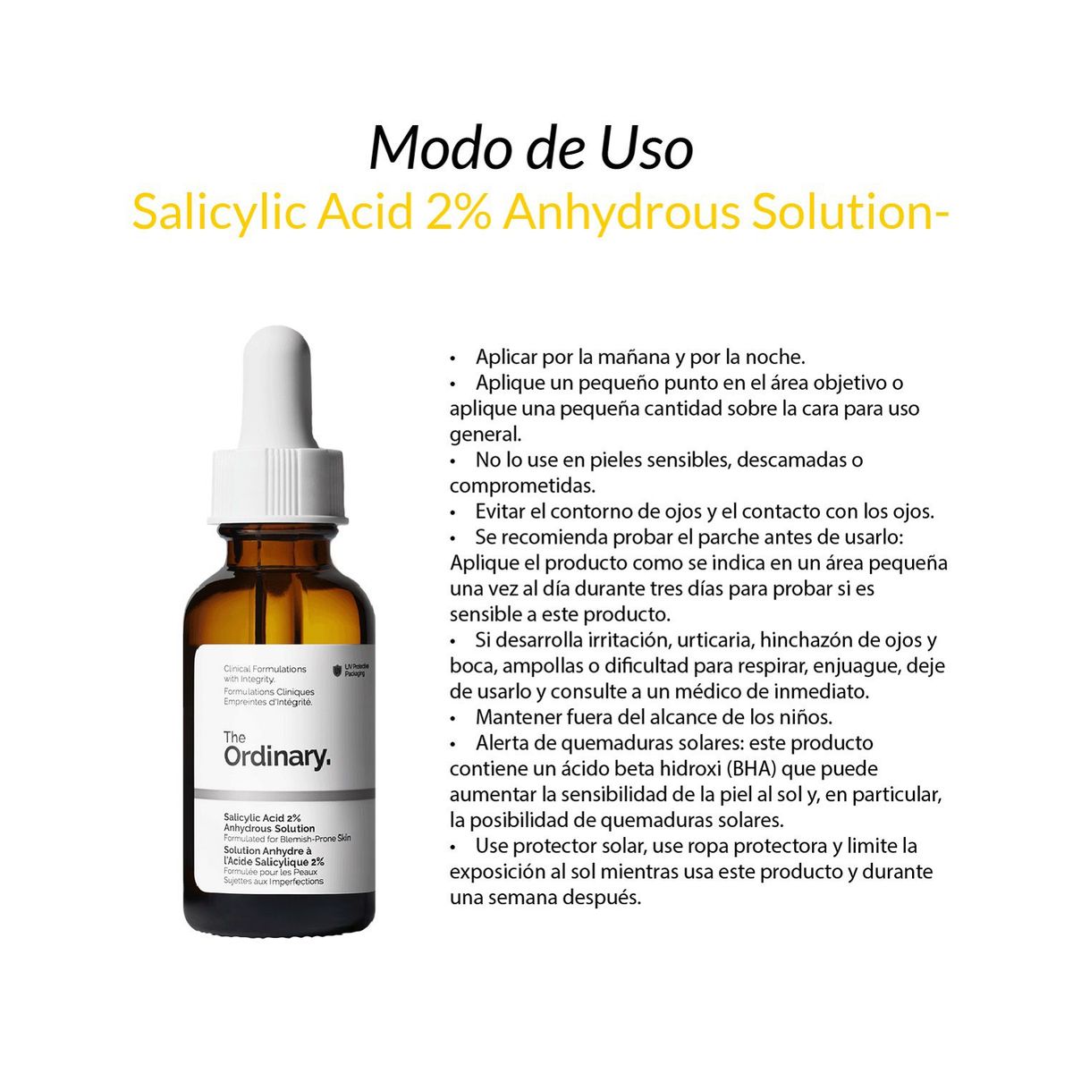 GENERICO - 3 Salicylic Acid 2 Anhydrous Solution - The Ordinary 30ml