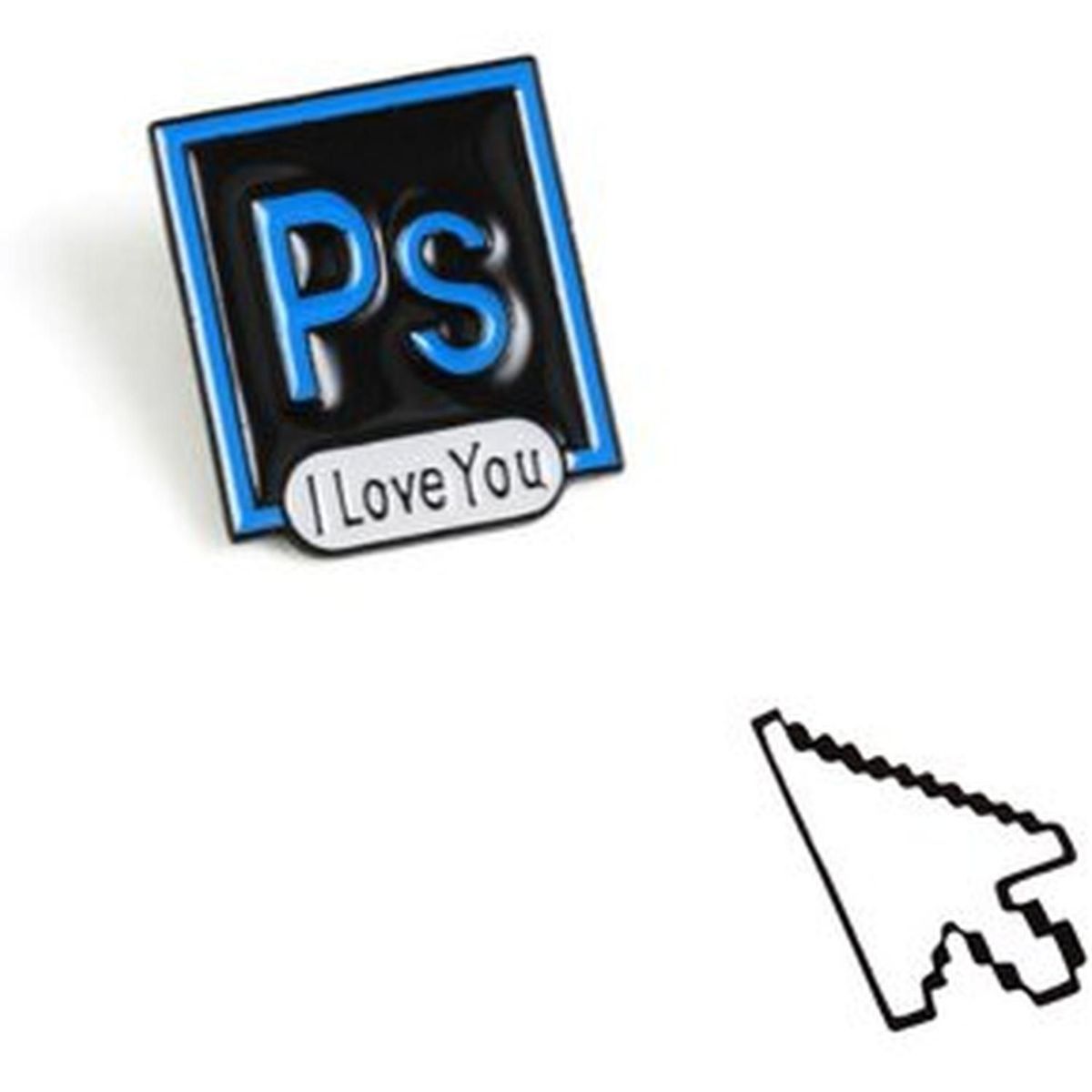 GENERICO - Pines De Metal Diseñador Grafico Photoshop y Mouse Packx2