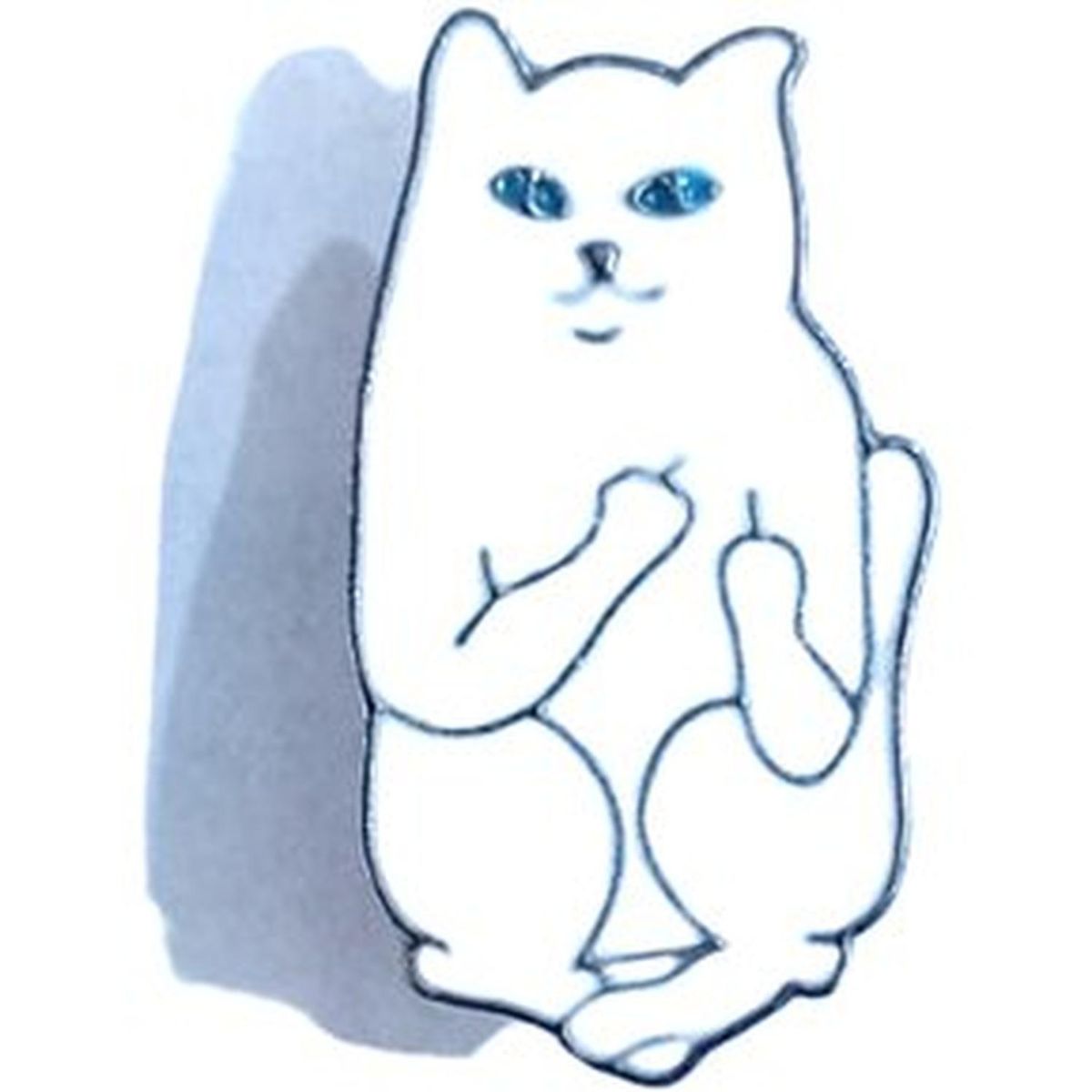 GENERICO - Packx2 Pin Pines De Metal Diseño Gato Blanco