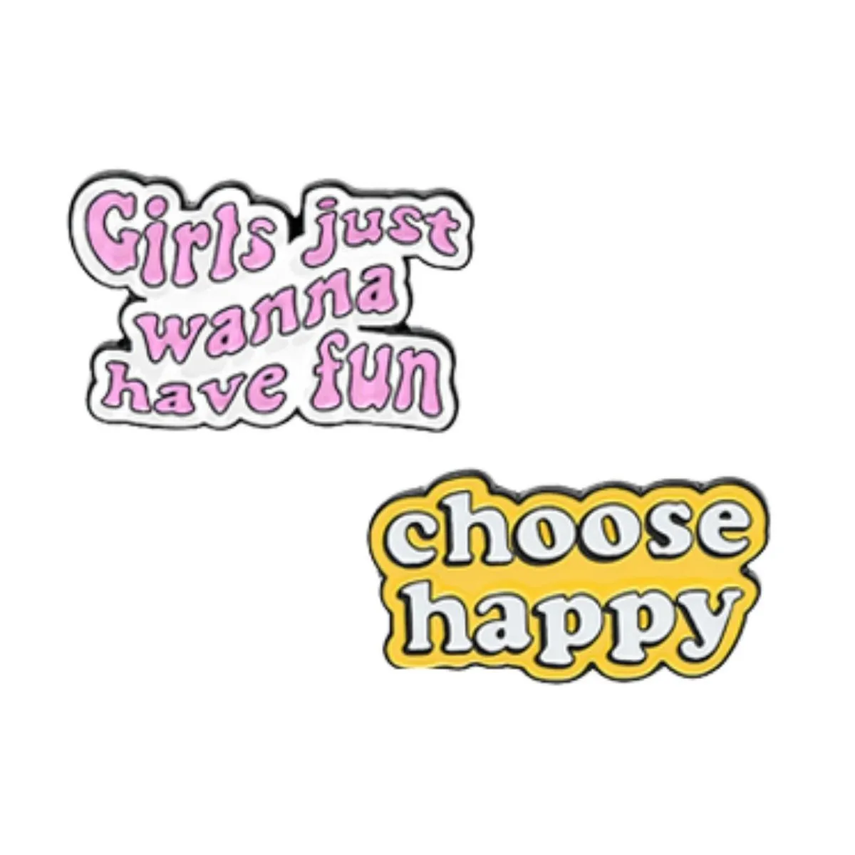 GENERICO - Packx2 Pines de Metal Frases