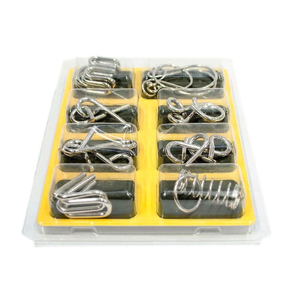 GENERICO - Puzzle De Alambres Estilo A - Amarillo METAL PUZZLE