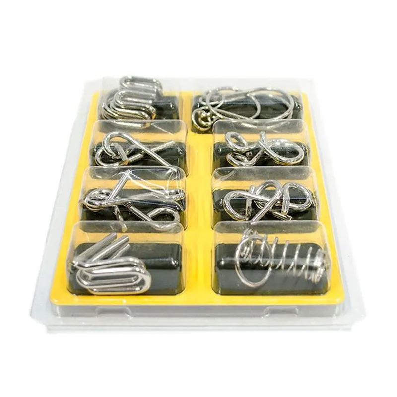 GENERICO - Puzzle De Alambres Estilo A - Amarillo METAL PUZZLE