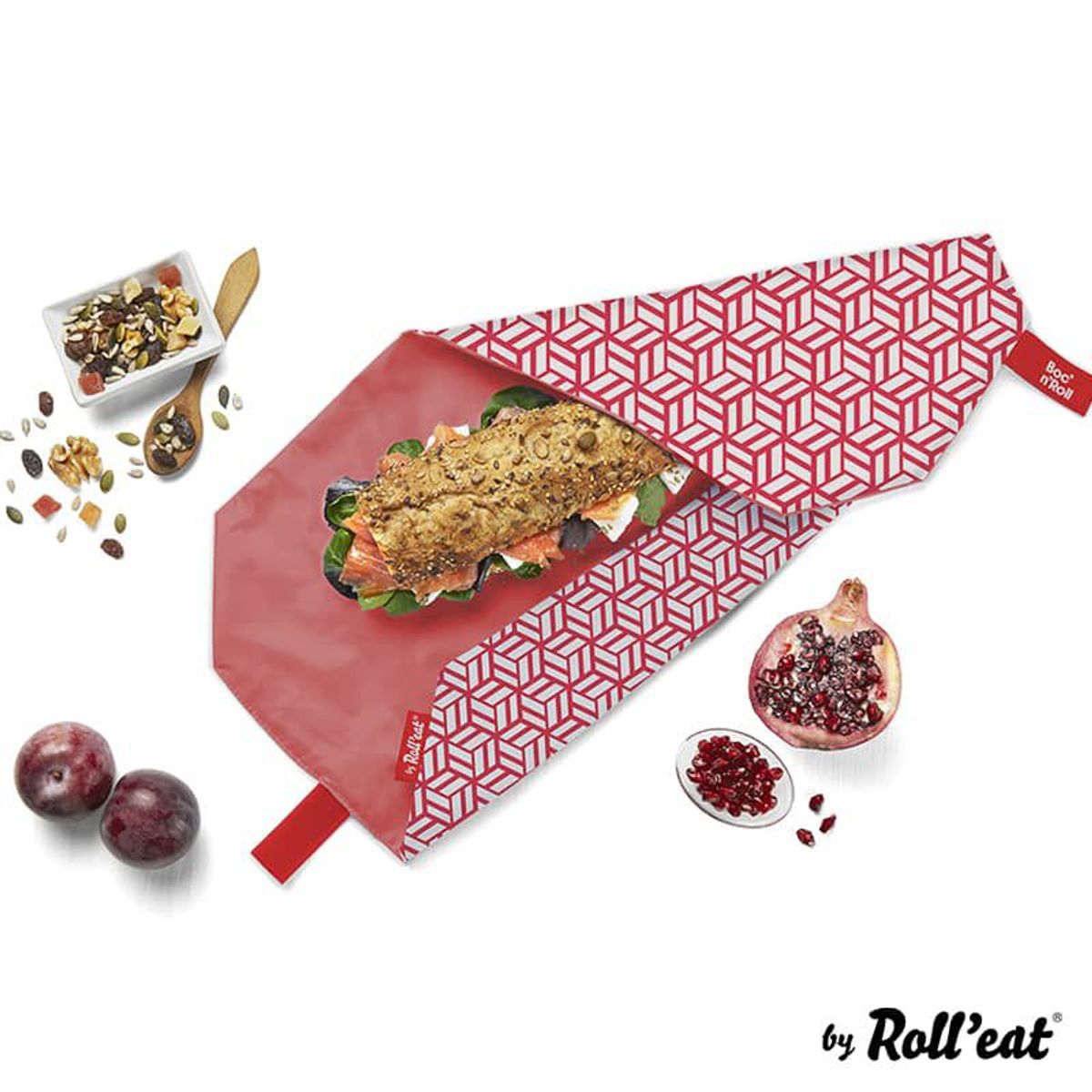ROLLEAT - PORTA SANDWICHES ROLLEAT BOC'N'ROLL TILES ROJO