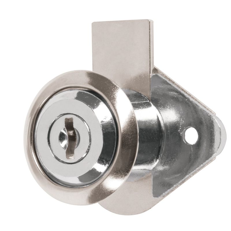 HERMEX - Chapa cerradura para mueble modelo 21 cromo Hermex