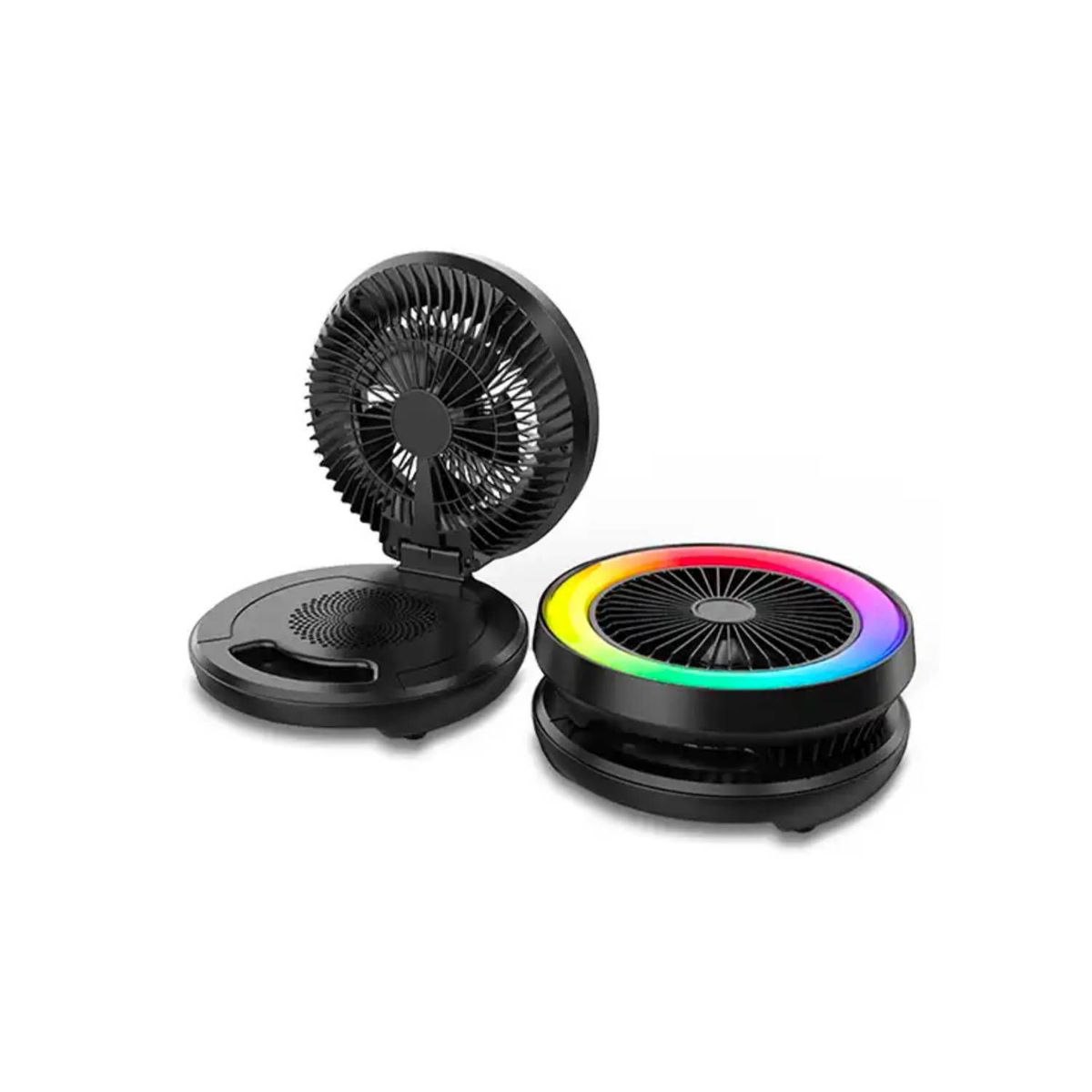 GENERICO - Ventilador Parlante de Escritorio con Luz RGB 3 en 1