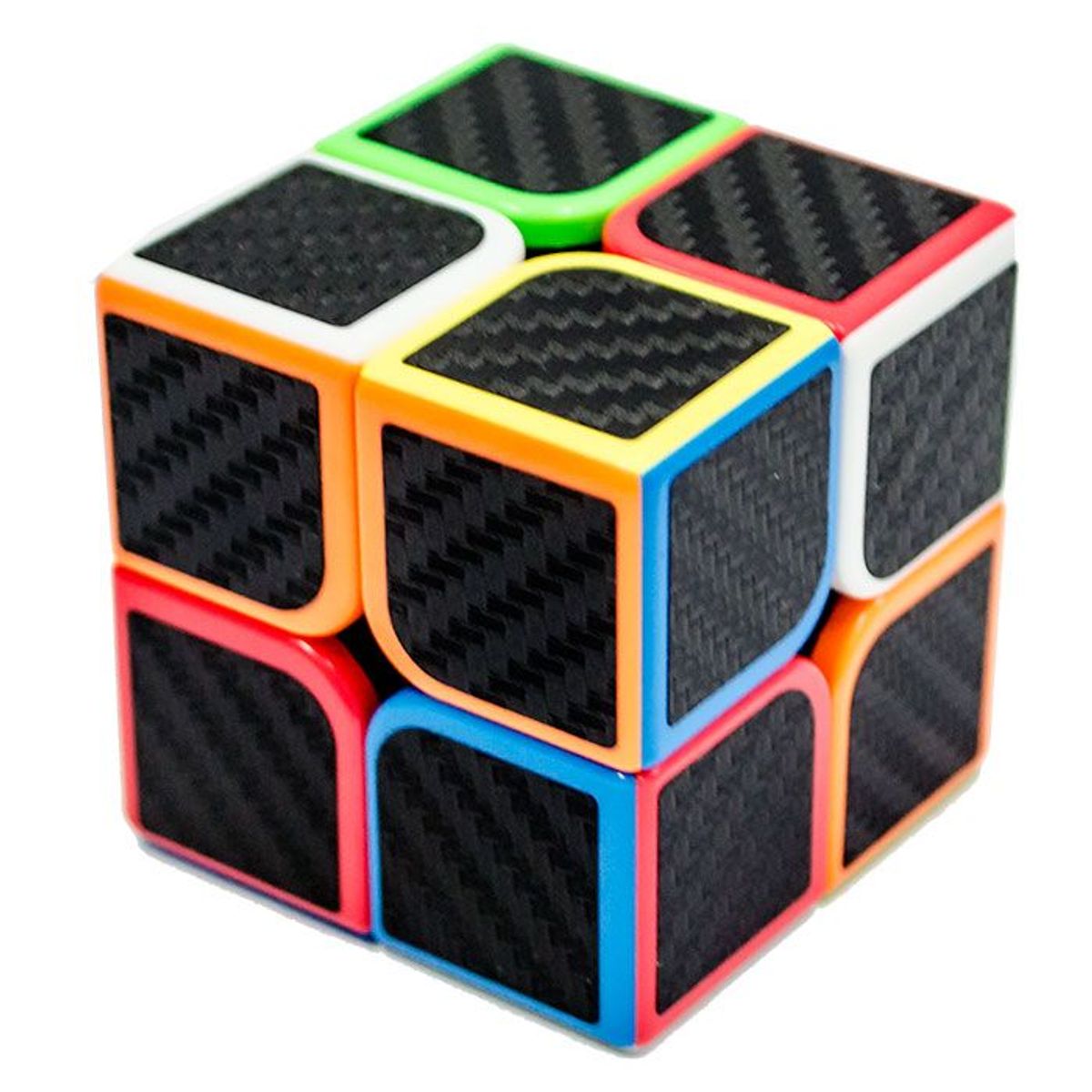 MOFANGJIAOSHI - cubo 2x2 Meilong Fibra Carbono Negro MOFANGJIAOSHI