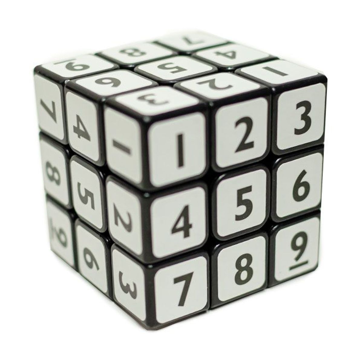 FANXIN - cubo 3x3 Números Fondo Negro Con Stickers Multicolor FANXIN