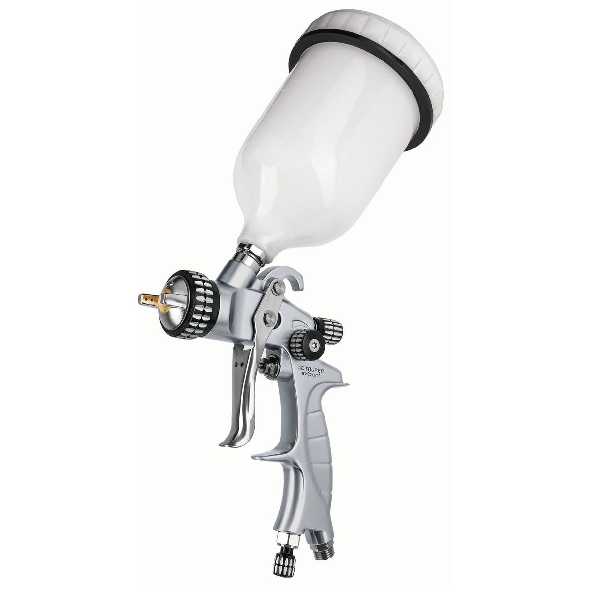 TRUPER - Pistola p/pintar gravedad LVMP vaso plástico, 1.4 mm