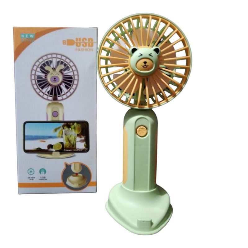 GENERICO - Ventilador Portátil USB Recargable con Soporte Para Teléfono